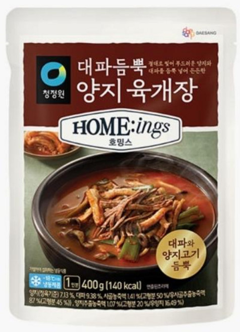 청정원 호밍스 대파듬뿍양지육개장, 1개, 400g