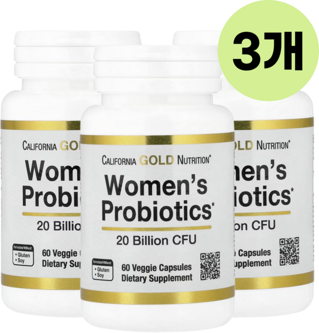 CGN 여성유산균 우먼 프로바이오틱스 200억 레이크에비뉴 유산균 리뉴얼 60캡슐 3개