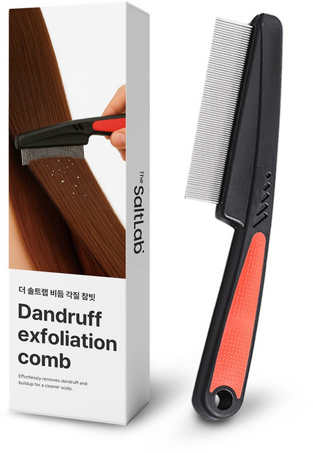 더솔트랩 머릿니 비듬 서캐 각질 참빗, 1개, 블랙