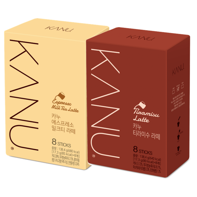 카누 밀크티라떼 8T + 티라미수라떼 8T, 8개입, 1세트