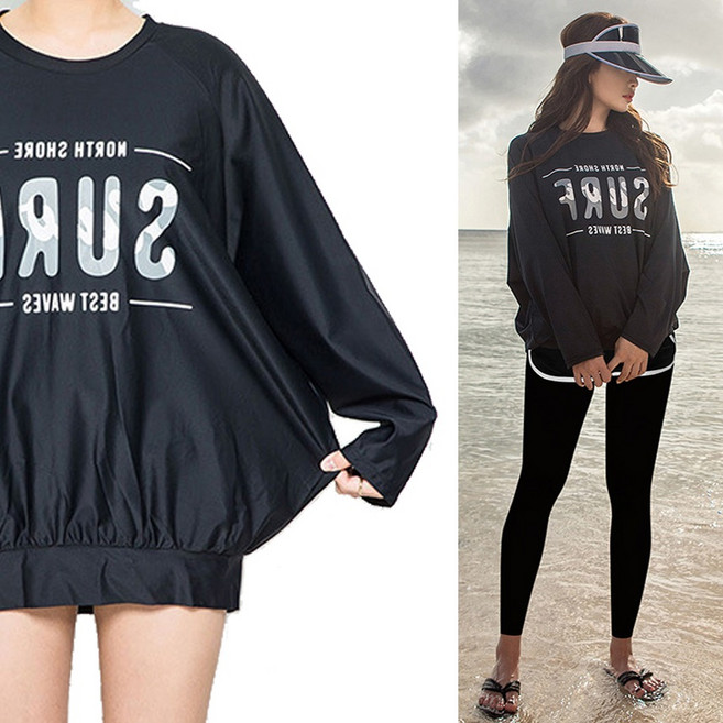 KP 3종 여성 루즈핏 래쉬가드 여자 가오리핏 오버핏 체형보정 래쉬가드