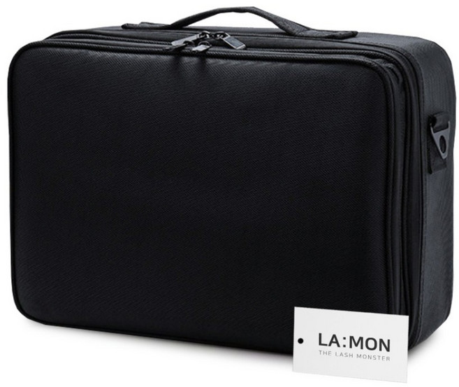 여행용 메이크업 박스 화장품 가방 대형 파우치 멀티가방 대 사이즈, 블랙, 1개