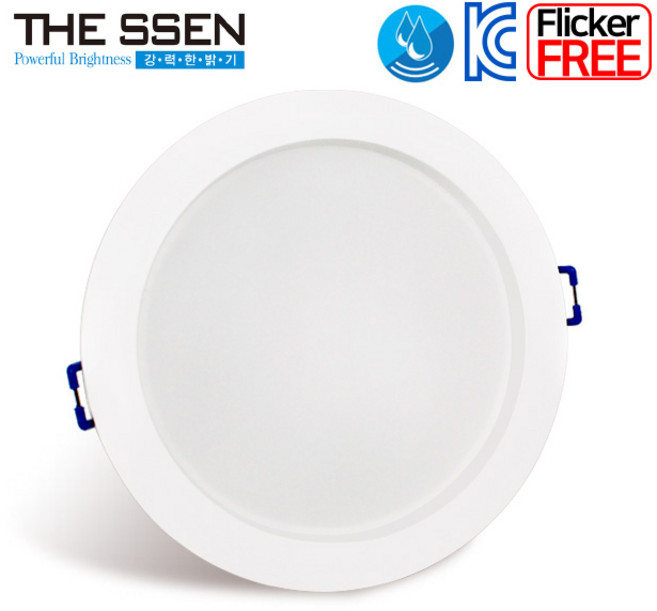 더쎈 LED 다운라이트 방습 에코 5인치 12W 욕실등 매입등, 1개, 주광색