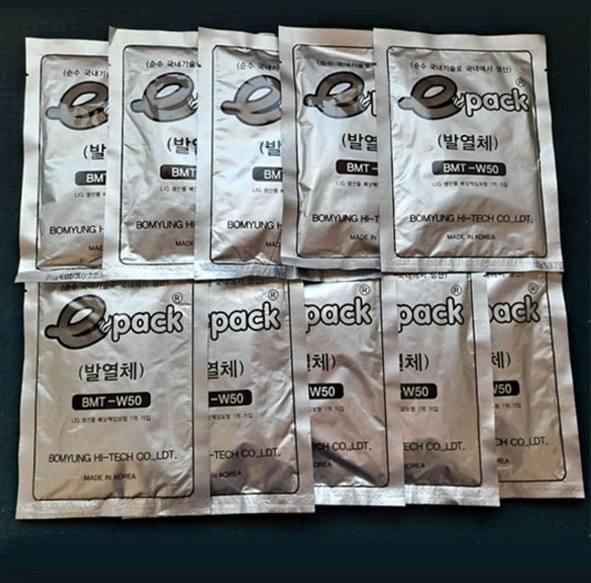 e-pack 전투식량 전용 발열체 60g 국내생산, 10개