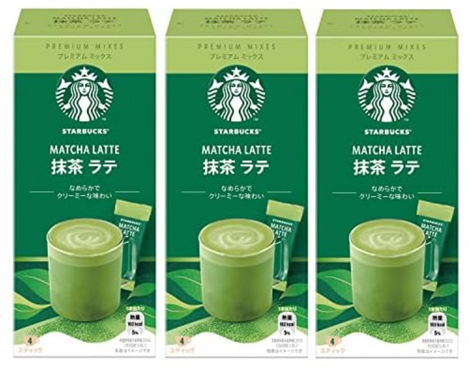 스타벅스 프리미엄 믹스 말차 라떼 4P×3박스 스틱 개별 포장