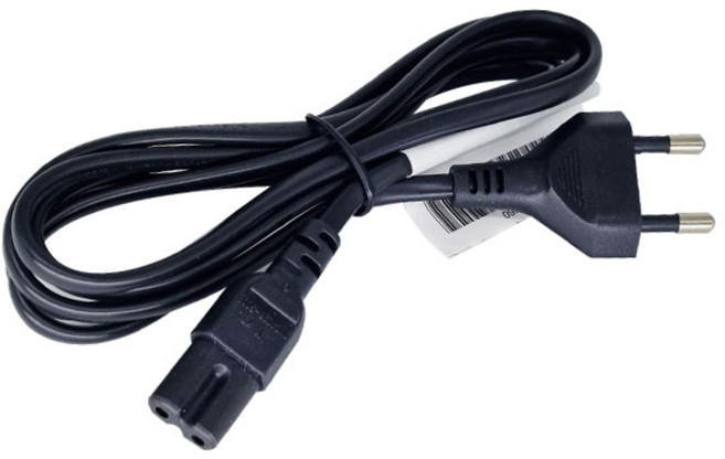 SPC12 8자코드 2.5A 2구 파워코드 어댑터 노트북 전원 연결선 1.8M 블랙, 1개