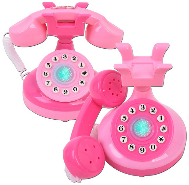 h37 오즈토이 해피 전화기 미니가전 분홍 3833 작동 주방 소꿉 놀이 장난감, 상세페이지 참조, 1개