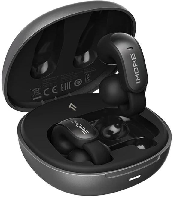1MORE S12 이어클립 IPX5 방수 블루투스 5.4 무선 헤드폰 게이머용 저지연 이어버드, 01 빠른  Mainland, 01 Black