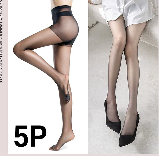 초슬림 여름용 고탄력 팬티스타킹 검정 5p