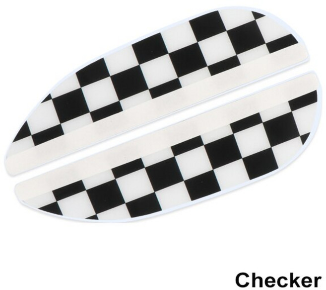 사이드미러빗물커버 바이저 장마철 방수필름 비오는날사이드미러 백미러방수 자동차 백미러 레인 아이브로우 프로텍터 커버 미니 쿠퍼 R53 R55 R56 R60 R61 F54 F55 F5, 6.Checker, 1개