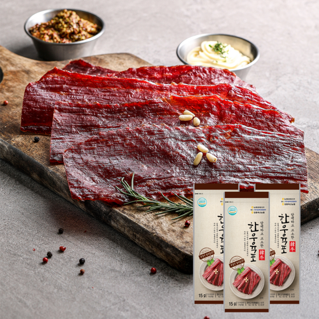 장흥농협 HACCP 100% 한우 육포 15g, 10개