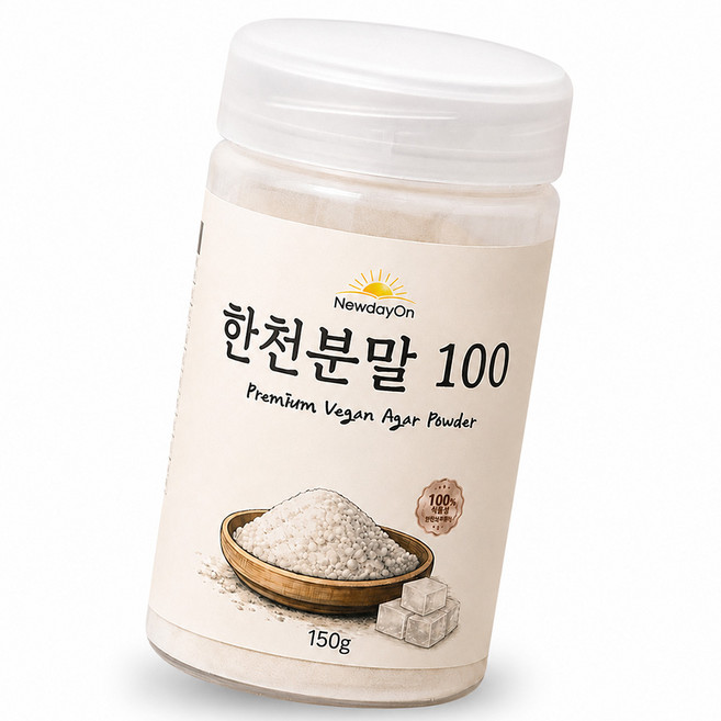 뉴데이온 한천가루 100% 식물성 비건 프리미엄 분말 파우더, 150g, 1개