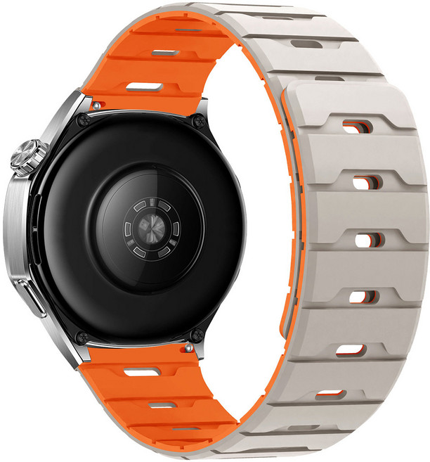 운장수트레이딩 갤럭시워치 호환 자석형 실리콘 마그네틱 스트랩 20mm 22mm, 스타라이트 /오렌지
