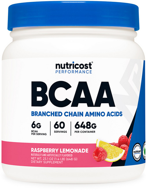 뉴트리코스트 BCAA 파우더 라즈베리 레모네이드 660g 1개 1서빙 10.20g 660g 60회분 BCAA Powder [60 SERV]