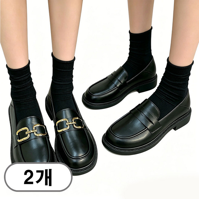 차쿠 1+1 여성 베이직 로퍼 클래식 폭신 로퍼 컴포트 베이직로퍼