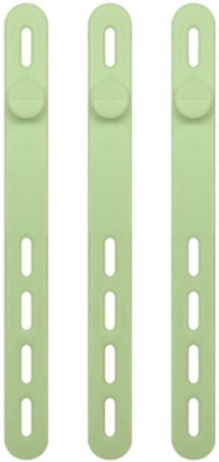 코지박스 실리콘 케이블 타이 후크 선정리 재사용 반영구 대형, 5개, 그린