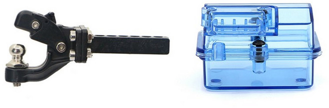 1:10 SCX10 90046 90047 트레일러 후크 Huanqi 727 / 슬래시 RC CA 용 수신기가있는 TRAXXAS TRX4, 하나, 보여진 바와 같이, 1개