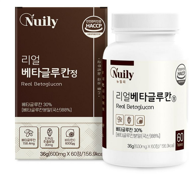 베타글루칸 효모 3세대 발효 베타글루칸 버섯 알약 60정, 1개