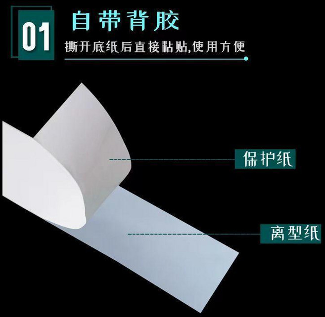 反光條 高亮背膠自粘夜間安全警示條, 1個, 寬：3cm,長：1米