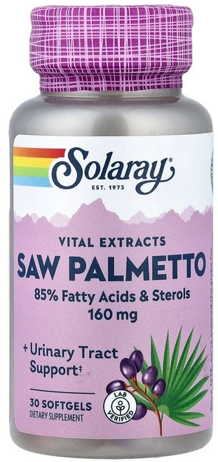 솔라레이 Solaray Vital Extracts Saw Palmetto 160 mg 30 Softgels, 30정, 1개 - 쿠팡