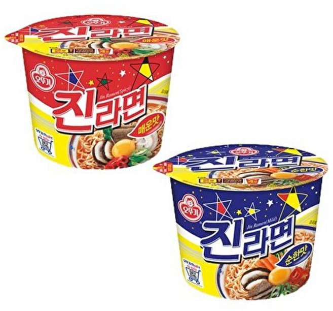 오뚜기 [T] 진라면 매운맛 용기 12개 /순한맛 선택/컵라면