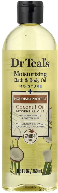 특별한효과 Dr. Teal's 모이스처라이징 목욕 & 바디 오일 코코넛오일 & 에센셜 오일 260ml(8.8fl oz) 곧일시품절됩니다, DrTeals모이스처라이징목욕바디오일코코넛오일에센셜오일 - 쿠팡