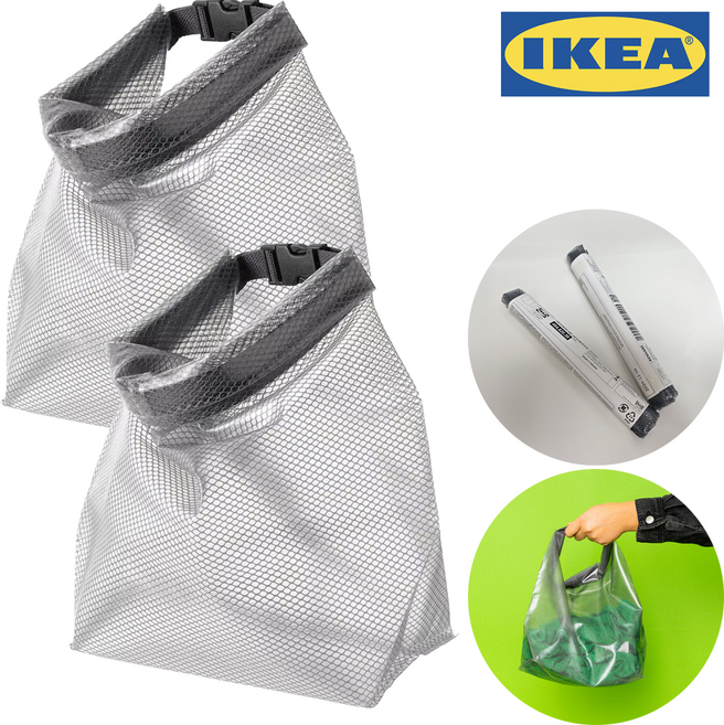 이케아 정품 방수가방 RENSA, 2개, 그레이EVA