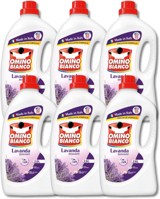 오미노비앙코 라벤더향 액상세제 본품, 2.6L, 6개
