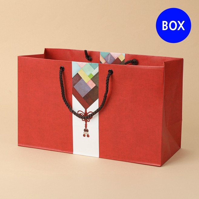 화과자쇼핑백(10구용)모시조각보, 1개, 100개