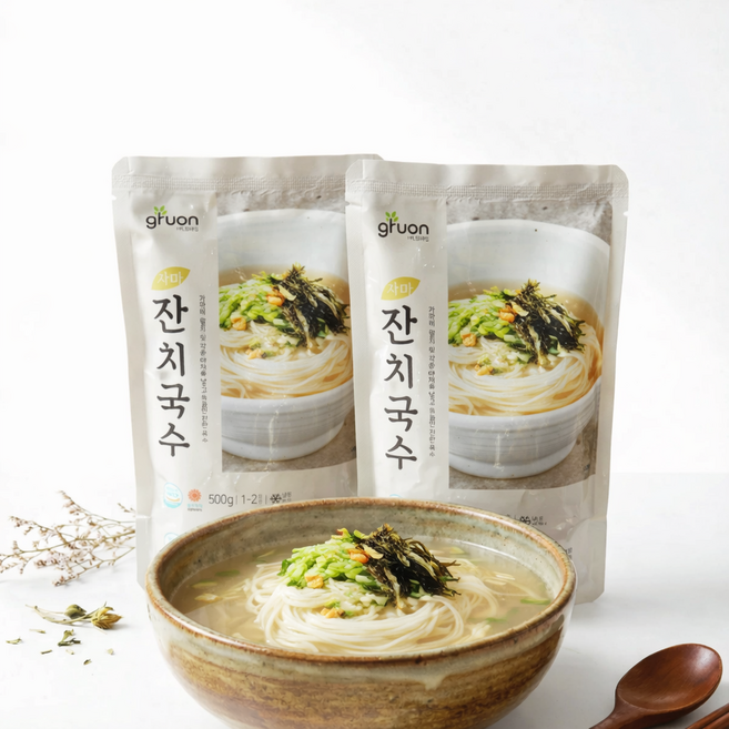 그루온 만능 잔치국수 샤브샤브 육수, 5개, 500g