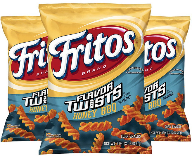 미국 프리토스 허니 바베큐 트위스트 3개x262.2g Fritos Honey BBQ Twists, 3개, 262.2g