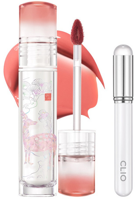 클리오 크리스탈 글램 틴트+립 브러쉬, 1개, 030 햇살뜰사슴코랄 [왕실에디션]