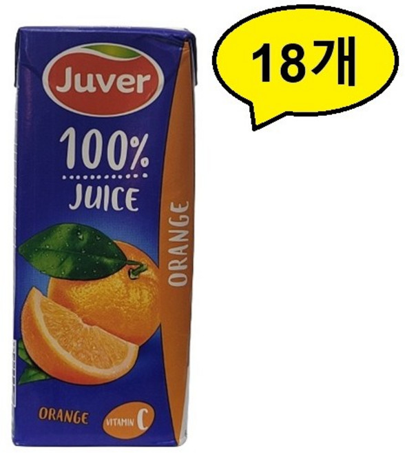 후버 오렌지주스 과즙팩음료 200ml x 24개, 18개