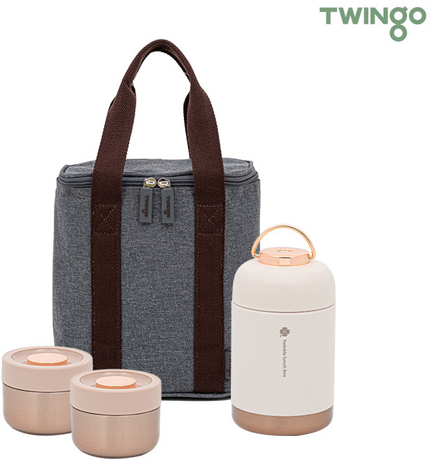 [슈퍼HOT][TWINGO] 트윙고 뉴트윙클 죽통 보온도시락 1090ml 3종W세트, 단품, 1개