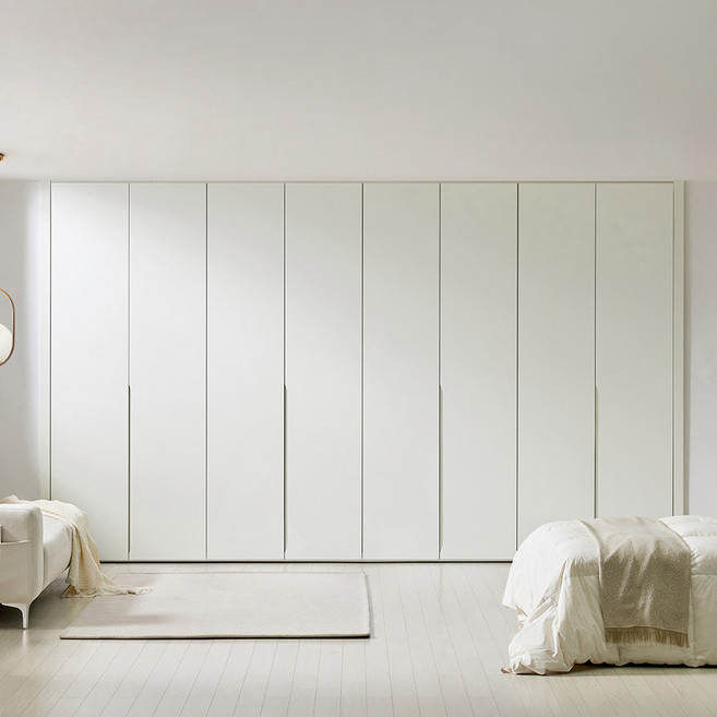 보루네오 레스 무몰딩 붙박이장 맞춤가구 여닫이 30cm E0등급, 03_무몰딩_히든하프, 크림화이트