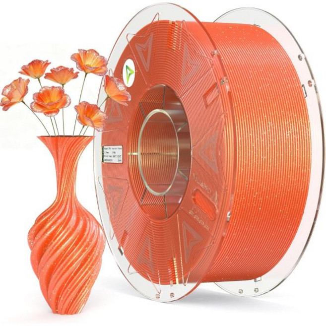 크레얼리 하이퍼 PLA 필라멘트 1.75mm RFID 3D 프린터 고속 30600mm초 CFS 지원 K2 플러스 콤보 및 대부분의 프린터에 적합 1kg2.2파운드스풀 30711, 하이퍼 PLA RFID 스타더스트, 스타더스트 오렌지