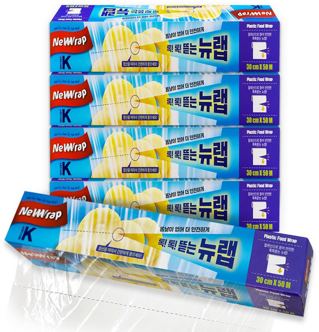 뉴랩 톡톡뜯는 뉴랩(30cm x 50m) x5개, 50m, 5개