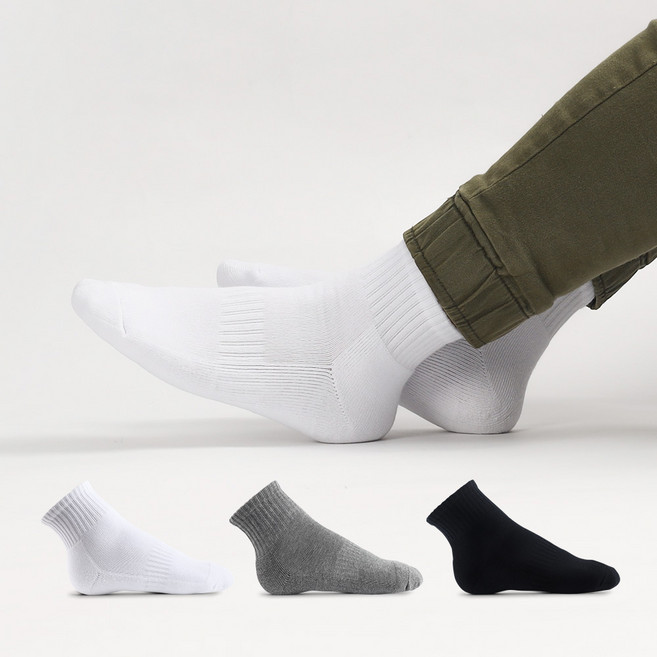 카리클링 국내산 5개 세트 남성 여성 두꺼운 쿠션 베이직 두꺼운 스포츠 더블쿠션 단목 중목 양말