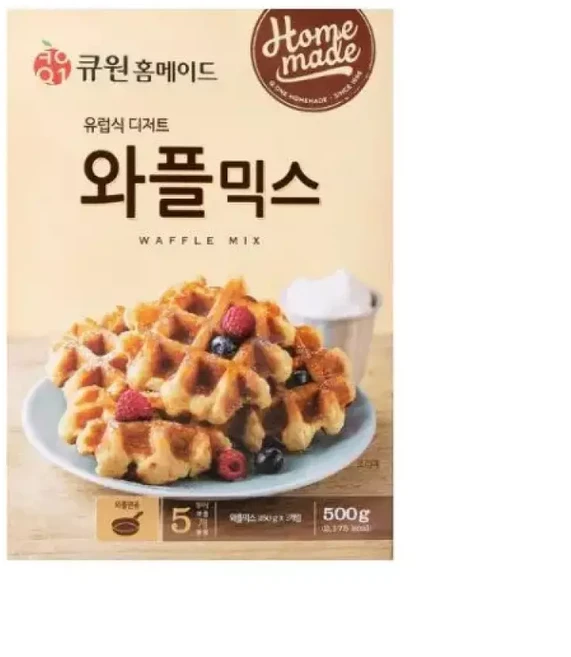 큐원 유러피언 와플 믹스 500g 2개, 1개
