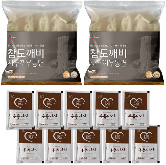 참도깨비 포차우동 10인분 / 사누끼우동면 5개입 x2봉 + 우동소스 10봉, 1ml, 1세트