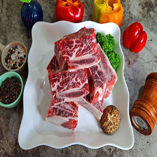 미국산 쇠고기 소 찜갈비 척갈비 구이용 2.5cm 슬라이스 5kg, 1개