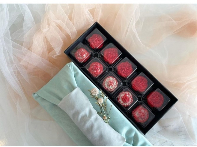 카네이션 앙금쿠키 어버이날 스승의날 답례품 쿠키선물세트 10구, 선택안함, 리본, 선택안함, 1개