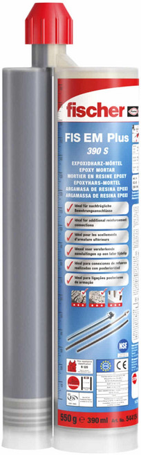 피셔 FIS EM 390S 주입식 케미칼 앵커 습식 건식 겸용 EM390S, 1개