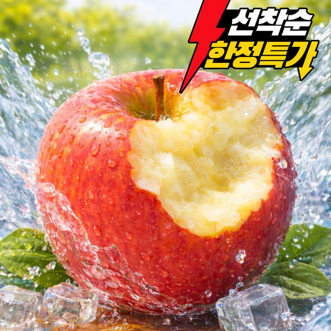 [고당도]초특가_ 껍질째 먹는 세척사과 경북사과, 1박스, 10kg 한입과