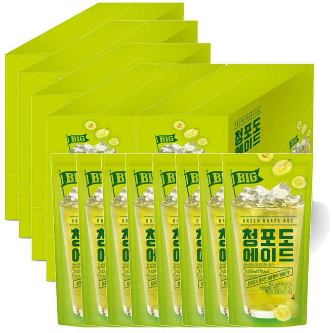 [아이스] 카페모어 청포도에이드 (320ml 40개입), 320ml, 40개