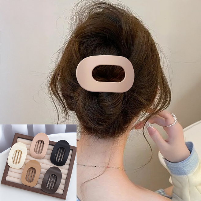 디노르 단색 올림머리 헤어 집게핀 5종세트