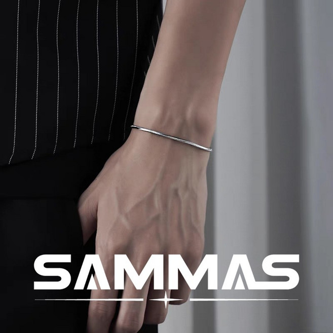 SAMMAS 狐尾手錬 新款潮流蛇骨鈦鋼手鏈，簡約個性百搭防水細手錬