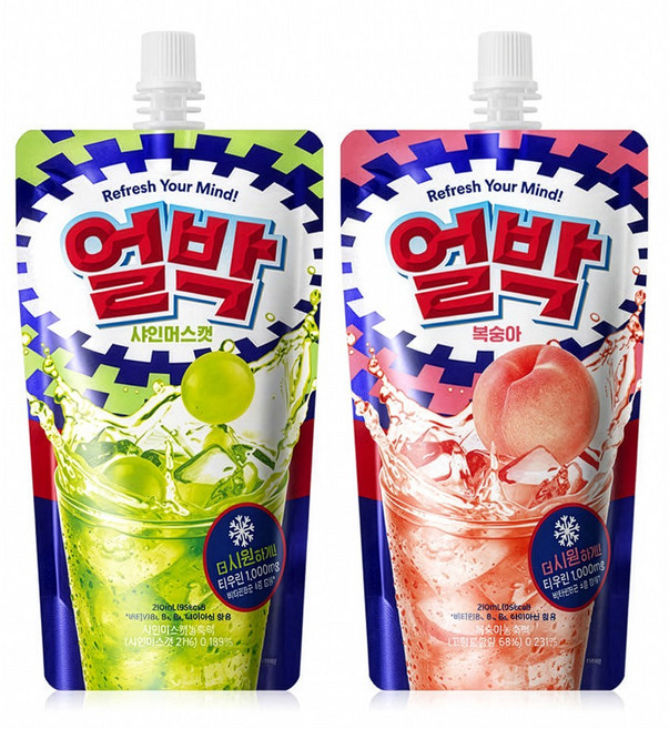 동아제약 얼려먹는 박카스 얼박 210ml 샤인머스캣+복숭아 각 10개씩, 20개