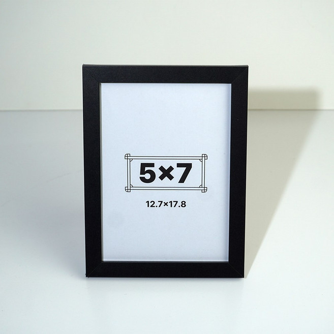 탁상용 사진 액자 미니 나무 아크릴 소형 포토테이블 프레임, 블랙, 1개