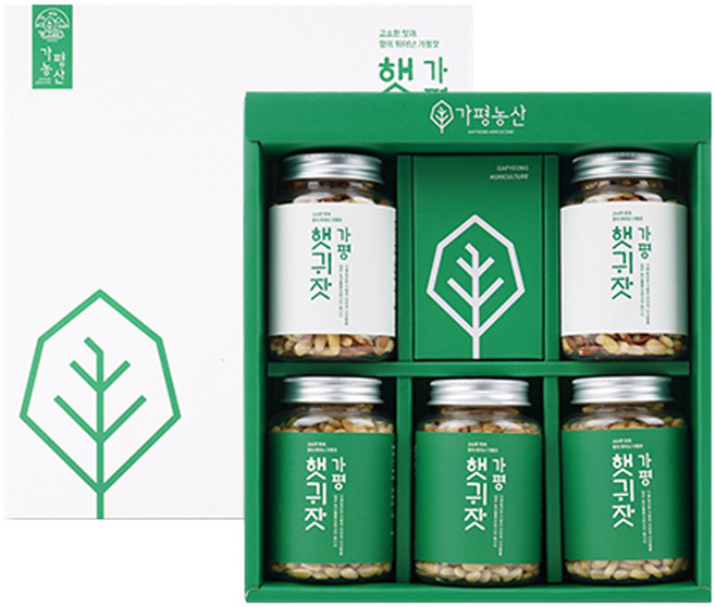 가평농산 국산잣 선물세트 140g 5개입 25년 햇잣 (백잣 황잣 선택가능), 백잣 2개입 황잣 3개입